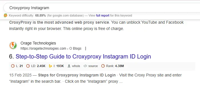 Croxy Proxy Instagram