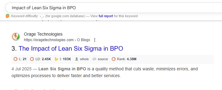 Lean Six Sigma
