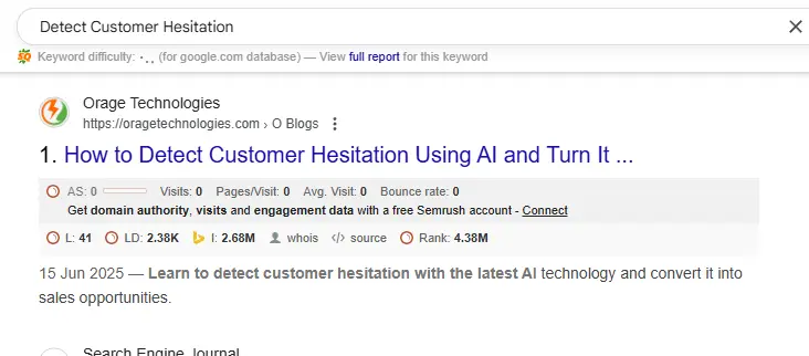 Customer Hesitation